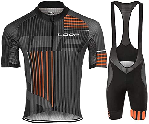 HOMTOL Fahrradbekleidung Kurzarm Radsportanzüge Herrentrikot Radhose Radtrikots Herren Radsportanzüge Schnelltrocknend Atmungsaktiv (S, CAPAO-1) von HOMTOL