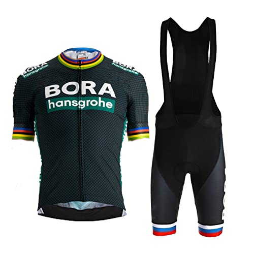 HOMTOL Fahrradtrikot Set Herren Kurzarm Trikot Herrentrikot Radhose Radtrikot Fahrradbekleidung Schnelltrocknend Atmungsaktiv mit 3D Sitzpolster für Rennrad MTB von HOMTOL