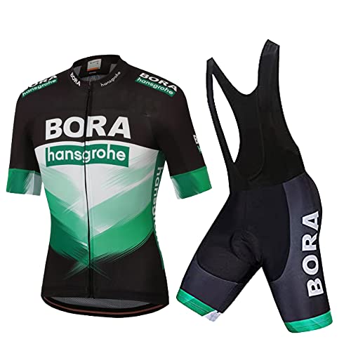 HOMTOL Herren Fahrradbekleidungs set Kurzarm Herrentrikot Radhose Radtrikots für Herren Schnelltrocknend Atmungsaktiv mit 3D Sitzpolster von HOMTOL