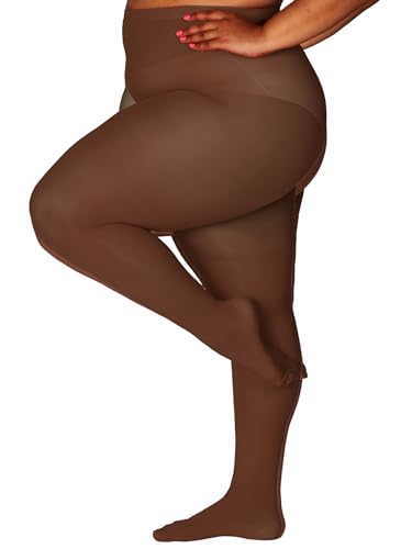 HONENNA Strumpfhosen Damen Elastisch Semi-Blickdicht Strumpfhosen Übergrößen, 1 Paar Braun, XL-2XL HONENNA Strumpfhosen Damen Elastisch Semi-Blickdicht Strumpfhosen Übergrößen, 1 Paar Braun, XL-2XL von HONENNA