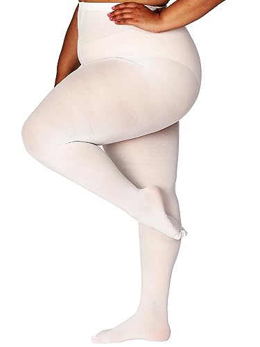 HONENNA Strumpfhosen Damen Elastisch Semi-Blickdicht Strumpfhosen Übergrößen, 1 Paar Weiß, 5XL-6XL HONENNA Strumpfhosen Damen Elastisch Semi-Blickdicht Strumpfhosen Übergrößen, 1 Paar Weiß, 5XL-6XL von HONENNA