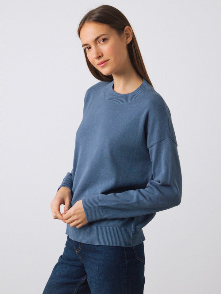 HONEST BASICS Longpullover Boxy-Pullover aus OCS und GRS zertifizierter Bio-Baumwolle von HONEST BASICS