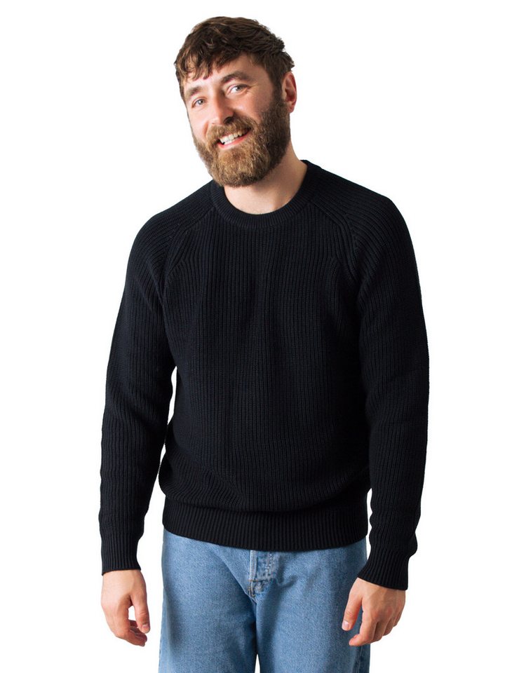 HONEST BASICS Rundhalspullover aus schwerem Strick mit OCS zertifizierter Bio-Baumwolle von HONEST BASICS