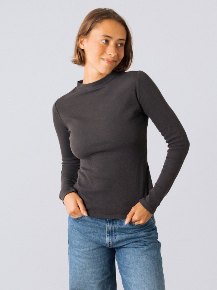 HONEST BASICS Stehkragenshirt aus OCS-zertifizierter Bio-Baumwolle von HONEST BASICS