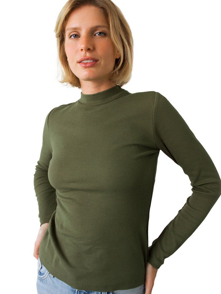 HONEST BASICS Stehkragenshirt aus OCS-zertifizierter Bio-Baumwolle von HONEST BASICS