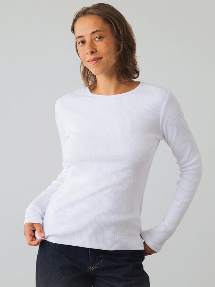 HONEST BASICS T-Shirt Geripptes Langarm Shirt von HONEST BASICS