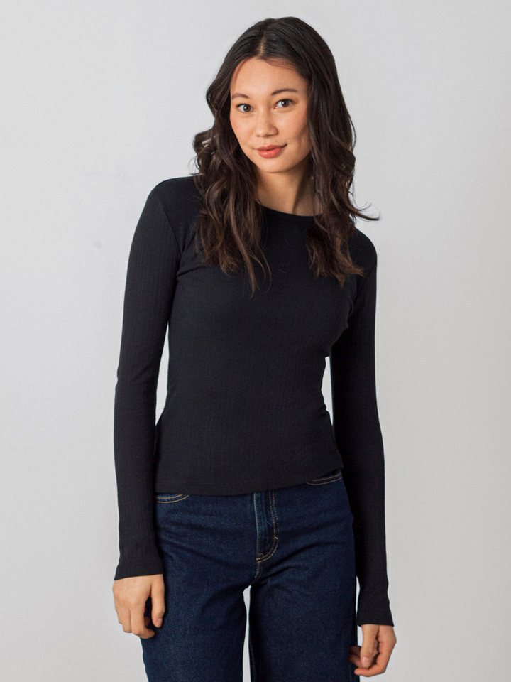 HONEST BASICS T-Shirt Geripptes Langarm Shirt von HONEST BASICS