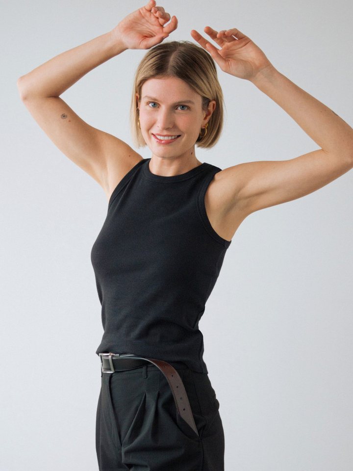 HONEST BASICS Tanktop Geripptes Racer-Top von HONEST BASICS