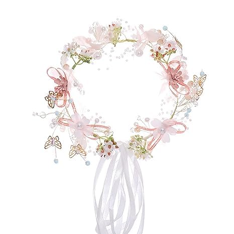 Tiara für Damen, Haarband für Mädchen, Haarschmuck für Frauen (Blume, groß) von HONEY ACCESSORIES