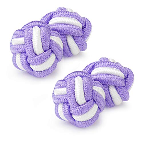 HONEY BEAR 1 Paar Herren/Damen Seide Stoff Knoten Seidenknoten Manschettenknöpfe für Hemd/Kleid,MEHRWEG von HONEY BEAR