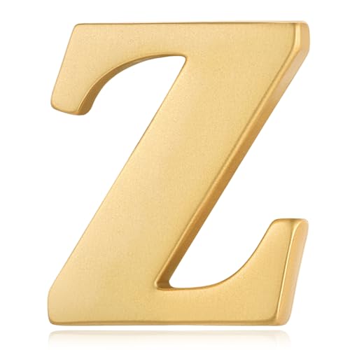HONEY BEAR 1 Stück Buchstaben Brief Broschen Pins A bis Z, für Herren/Damen Anzug Hemd,Gold (Z 0.59inch) von HONEY BEAR