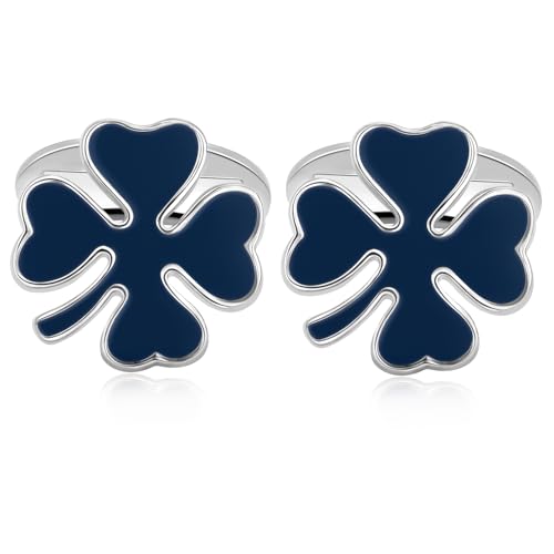 HONEY BEAR Herren Vier Blätter Klee Glück Manschettenknöpfe Hochzeit Cufflinks Manschettenknopf Marineblau HONEY BEAR Herren Vier Blätter Klee Glück Manschettenknöpfe Hochzeit Cufflinks Manschettenknopf Marineblau von HONEY BEAR