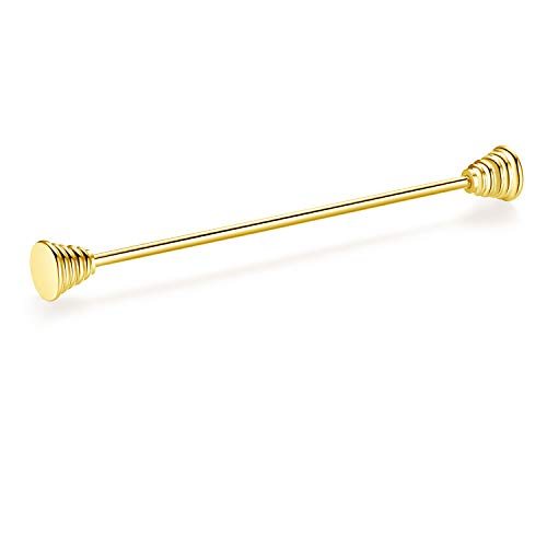 HONEY BEAR 1 Stück/3er Set Herren kragennadel Anzug Hemd Kragenstift Kragen Pins Bar Krawattenknoten Bar Edelstahl für Hochzeit Geschenk,Kegel Silber,MEHRWEG (Turm Gold) von HONEY BEAR