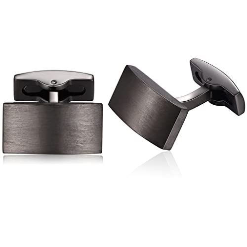 HONEY BEAR Herren Hochzeit Manschettenknöpfe Cufflinks Manschettenknopf (Pistole schwarz) von HONEY BEAR