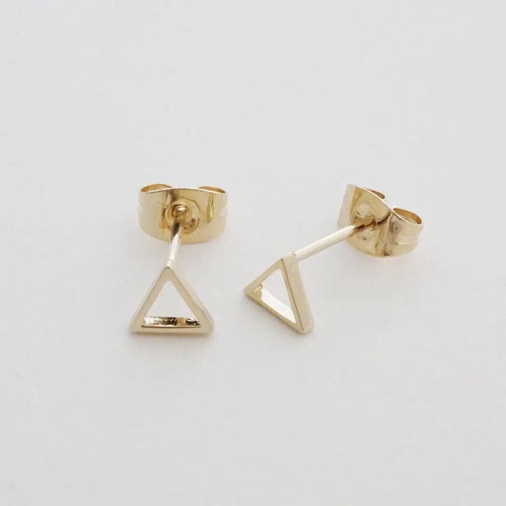 Umriss Dreieck Ohrstecker in Gold, Silber, Rosegold | Minimalist Schmuck Für Jeden Tag Honigkatze von HONEYCATus