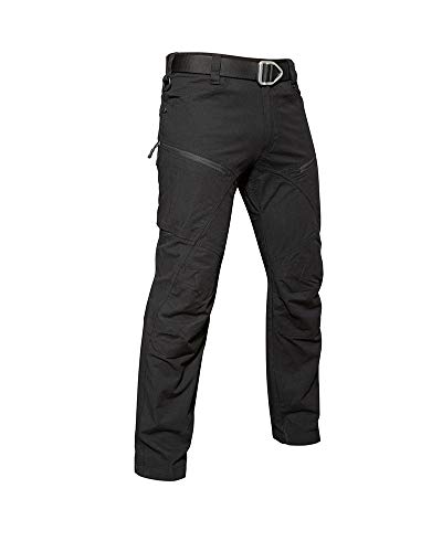 Cargohose Classics Herren Hose Cargo Jogging Pants Wasserdicht Ripstop Männer Slim Fit Taktische Hose Cargohose Outdoor Kampf Arbeitshose Military Hose Wanderhose Trekking Hose Schwarz XL von HONGBI