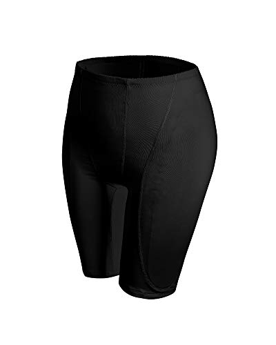 HONGBI Damen Hohe Taille Miderhose Miederpants Höschen mit Po Push-Up, Butt Lifter Gepolstert Hip Enhancer Shapewear Miederslip Lace Figurformender Miederpant Unterhose Schwarz 5XL von HONGBI