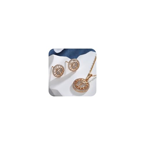 Schmuck-Set für Damen, 18 Karat vergoldet, mit Strass-Kristallen, Zirkonia, Brautschmuck, Brautjungfernzubehör, Zirkonia, Halskette, Ohrringe, Set für Hochzeit, Abschlussball, Jahrestag, Geburtstag, 3 Schmuck-Set für Damen, 18 Karat vergoldet, mit Strass-Kristallen, Zirkonia, Brautschmuck, Brautjungfernzubehör, Zirkonia, Halskette, Ohrringe, Set für Hochzeit, Abschlussball, Jahrestag, Geburtstag, 3 von HONGCAIHU