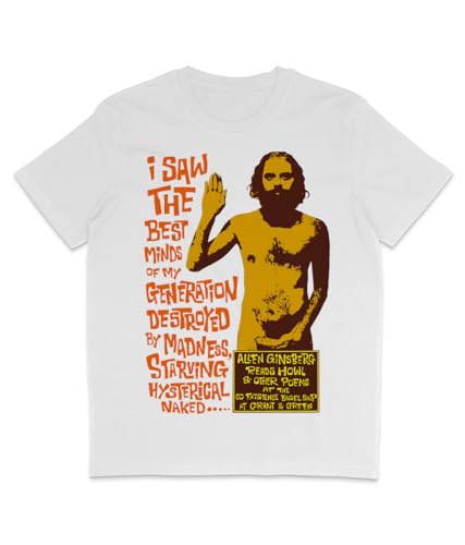 Allen Ginsberg - Howl - Performance - Organic T Shirt - Beat Generation White XL von HONGLAIJIZHUA