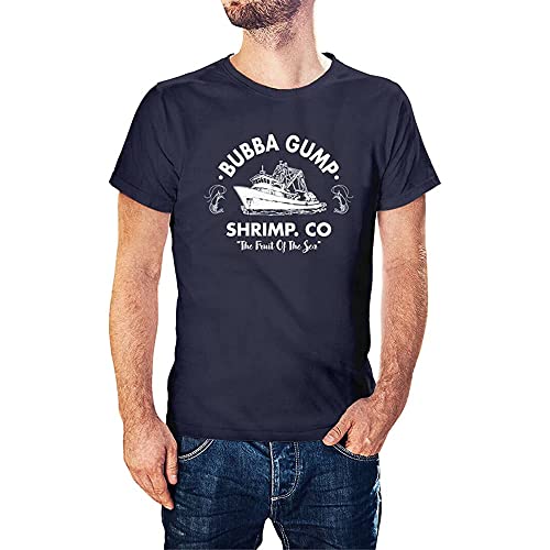 Bubba Gump Shrimp Inspired by Forrest Gump Printed T-Shirt Blue XL von HONGLAIJIZHUA