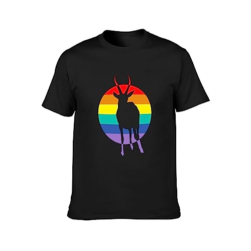 Antelope Gang Rainbow Antilope Christmas Mens T-Shirt Black XXL Antelope Gang Rainbow Antilope Christmas Mens T-Shirt Black XXL von HONGWEl