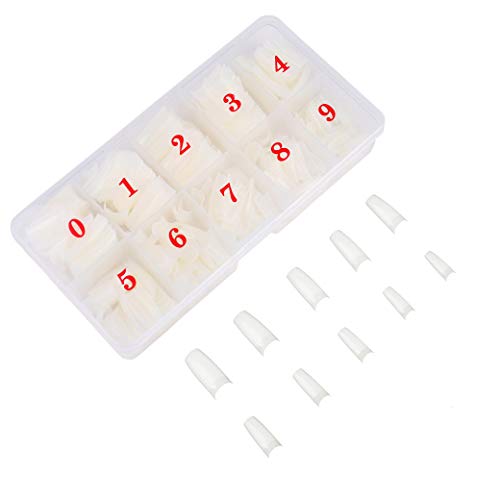 Falsche Fingernägel, Profi-Tips Natural French DIY Nagelformen in PVC-Box für Frauen Mädchen 500 packungen von HONGXIN-SHOP
