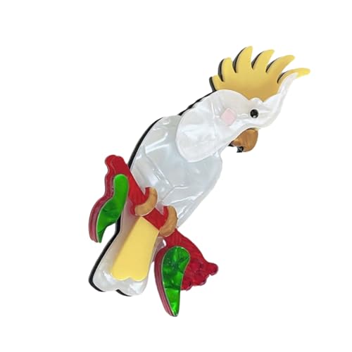 HONGXINHAO Anspruchsvolle Papageien-Anstecknadel mit tropfendem Öl-Design, kontrastierendes Accessoire für Partyzubehör, Kostüme, 4*8cm, Acryl von HONGXINHAO