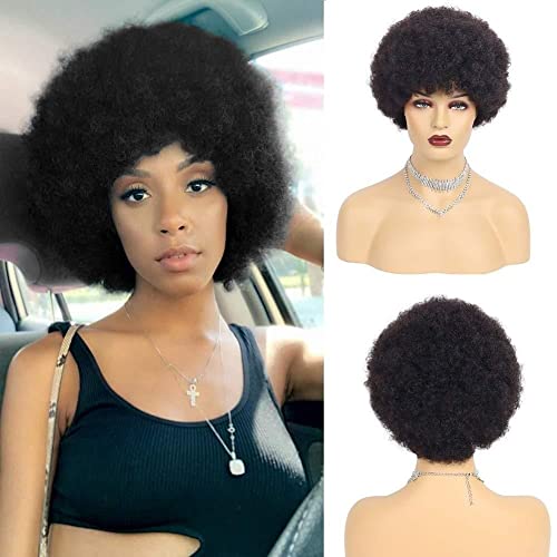 Kurze Afro Perücke aus verworrenen, lockigem Echthaar in natürlicher Farbe for Frauen, 8 Zoll flauschige Perücke Echthaar, leimlose Perücke, for den täglichen Gebrauch auf Partys und Cosplay. Kurze Afro Perücke aus verworrenen, lockigem Echthaar in natürlicher Farbe for Frauen, 8 Zoll flauschige Perücke Echthaar, leimlose Perücke, for den täglichen Gebrauch auf Partys und Cosplay. von HONGYEMY