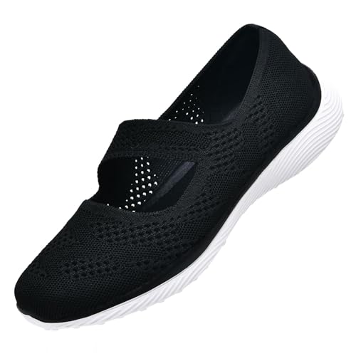 HONHOLD Mary Jane Damen-Schlupfschuhe, bequem, elegant, gestrickt, waschbar, lässiger Krankenschwesterschuh mit Fußgewölbeunterstützung, 03016-Schwarz, 36 EU Weit HONHOLD Mary Jane Damen-Schlupfschuhe, bequem, elegant, gestrickt, waschbar, lässiger Krankenschwesterschuh mit Fußgewölbeunterstützung, 03016-Schwarz, 36 EU Weit von HONHOLD