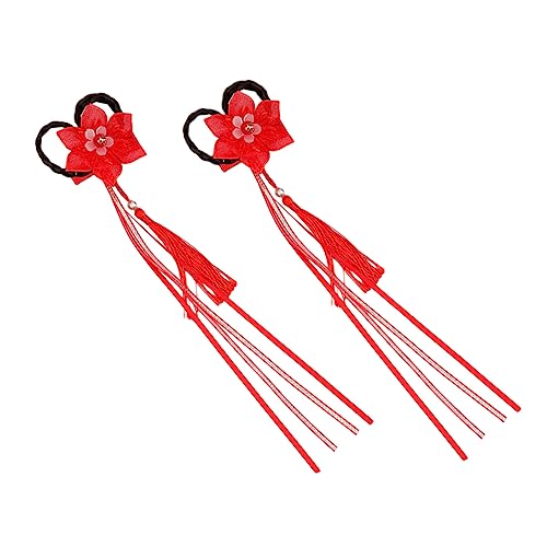 HONITANO 1 Paar Haarschmuck Haarklammern Quaste Haarnadel Haarspangen Für Mädchen Haarzubehör Für Mädchen Dynastie Kopfschmuck Für Haarclip Rot Die Seide HONITANO 1 Paar Haarschmuck Haarklammern Quaste Haarnadel Haarspangen Für Mädchen Haarzubehör Für Mädchen Dynastie Kopfschmuck Für Haarclip Rot Die Seide von HONITANO