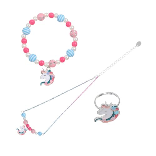 HONITANO 1 Satz Einhorn Schmuckset für Teiliges Set mit Halskette Armband und Ring für Geburtstagsfeiern Verkleidung und Fotoshootings Modisches Design für Kleine Einhorn Fans HONITANO 1 Satz Einhorn Schmuckset für Teiliges Set mit Halskette Armband und Ring für Geburtstagsfeiern Verkleidung und Fotoshootings Modisches Design für Kleine Einhorn Fans von HONITANO