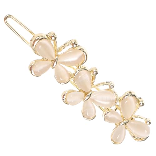 HONITANO 1stück Blüten-haarspange Mit Zirkon Elegante Haarklammer Aus Kupfer Für Damen Feiner Haarschmuck Für Besondere Anlässe Und Alltag von HONITANO