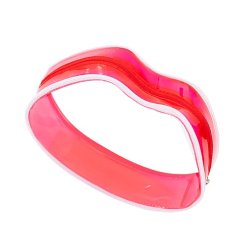 HONITANO 1 Stück PVC-lippenstifttasche Transparent Wasserdicht Seifensäckchen Reise-kulturbeutel Kosmetik Männer Toilettenbeutel Lagerung Klare Reise-kulturtasche Bad Waschbeutel Rot von HONITANO