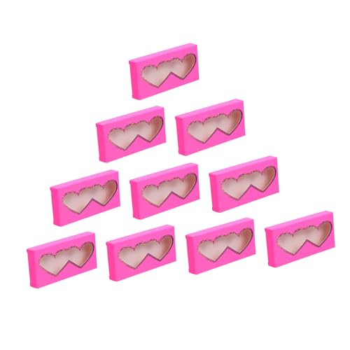 HONITANO 10 Stück Leere Herzförmige Wimpernboxen mit Transparentem Sichtfenster Papier Wimpernaufbewahrung False Eyelash Organizer für Einfache Lagerung und Schutz Falscher Wimpern HONITANO 10 Stück Leere Herzförmige Wimpernboxen mit Transparentem Sichtfenster Papier Wimpernaufbewahrung False Eyelash Organizer für Einfache Lagerung und Schutz Falscher Wimpern von HONITANO