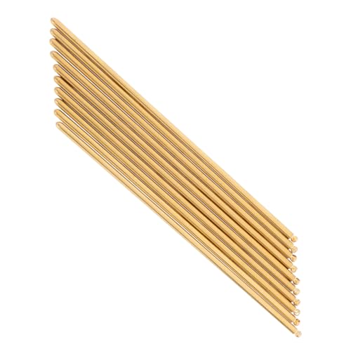 HONITANO 10 Stück Teiliges Haargabel aus Reines Kupfer mit Loch DIY Haarschmuck Zubehör für Damen Langlebige Metall Haarnadeln Goldfarbene Hair Fork für Zöpfe und Frisuren von HONITANO