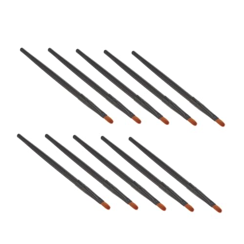 HONITANO 10 Stück Teiliges Lidschatten Pinsel mit Holzgriff Weiche Synthetische Fasern für Präzises Augen Make Up Kompakt und Handlich Professionelles Kosmetik Tool für Frauen von HONITANO