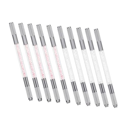 HONITANO 10 Stück Teiliges Microblading Augenbrauenstift mit Dualer Spitze Langlebig und Präzise für Natürliche Brauen Kompakt Tragbar und Leicht für Anfänger und Profis Geeignet von HONITANO