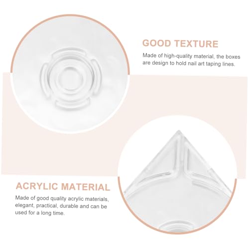 HONITANO 10 Stück Teiliges Nageldesign Transparentes Acryl Striping Tape Aufbewahrungsboxen Nagelkunst DIY Maniküre Organizer Langlebig Praktisch Sicher von HONITANO
