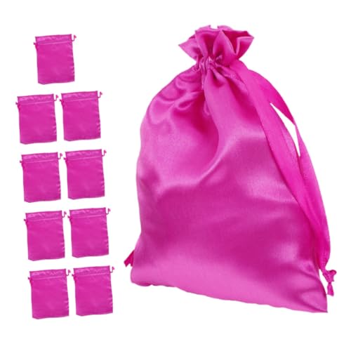 HONITANO 10 Stück Teiliges Satin wig aufbewahrungsbeutel mit Zugband Schützende Reise haarverlängerungs taschen Vielseitige Perücken Haarteile organizer Tragbar für Täglichen Gebrauch von HONITANO