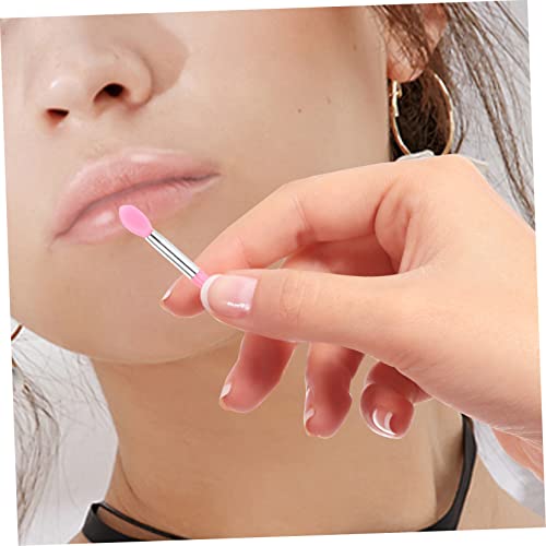 HONITANO 10 Stück Teiliges Silikon Lippenpinsel Vielseitiger Make Up für Lippenbalsam Lippenstift und Lidschatten Wiederverwendbar Leicht Tragbar Rosa Griff für Damen und Reisen HONITANO 10 Stück Teiliges Silikon Lippenpinsel Vielseitiger Make Up für Lippenbalsam Lippenstift und Lidschatten Wiederverwendbar Leicht Tragbar Rosa Griff für Damen und Reisen von HONITANO