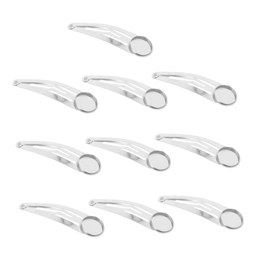 HONITANO 10 Stück Teiliges Snap Haarclips aus Robustem Eisen Langlebige Haarschmuck basis für DIY Haarschmuck und Haarschmuckherstellung Geeignet für Damen und Mädchen Vielseitige von HONITANO