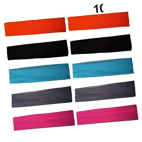 HONITANO 10 Stücke Yoga Stirnbänder Elastische Sport Haarbänder für Damen Rutschfestes Stirnband aus Hochelastischem Material für Fitness und Make Up Atmungsaktiv und Dehnbar HONITANO 10 Stücke Yoga Stirnbänder Elastische Sport Haarbänder für Damen Rutschfestes Stirnband aus Hochelastischem Material für Fitness und Make Up Atmungsaktiv und Dehnbar von HONITANO
