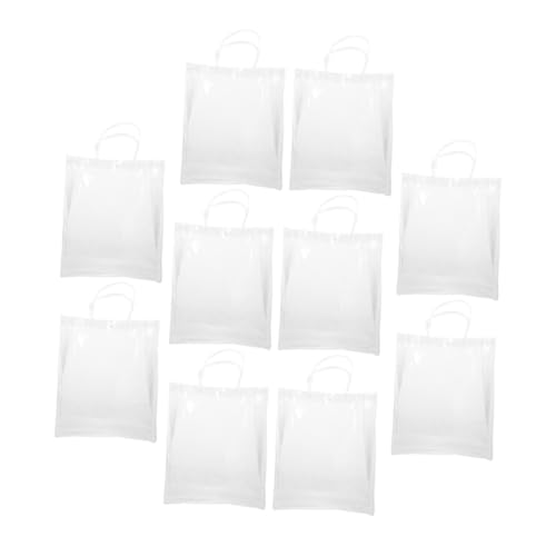 HONITANO 10 Stück Transparente Tragetaschen Wiederverwendbar Klein Geschenkverpackung Einkaufstasche Vielseitig für Bulk Gifts Women Tote Bag von HONITANO