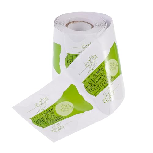 HONITANO 100 Stück Nagelverlängerung Formen Aufkleber UV Gel Nail Form Guide Sticker für French Almond Coffin Nails Maniküre Werkzeug für Profi und Anfänger von HONITANO