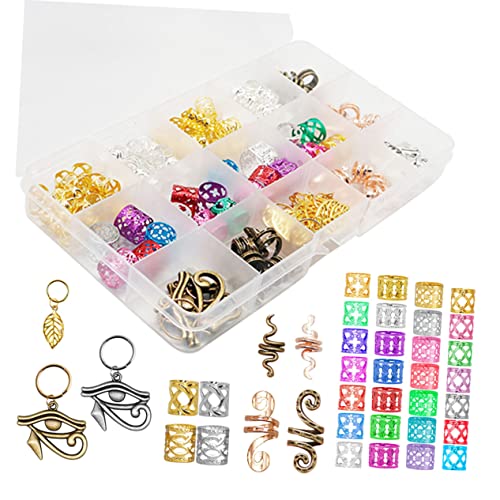 HONITANO 116Stücke Teiliges Dreadlock Schmuckset Haarperlen für Zöpfe Leichte und Einzigartige Haarschmuckstücke für für Haarverlängerungen und Flechtfrisuren HONITANO 116Stücke Teiliges Dreadlock Schmuckset Haarperlen für Zöpfe Leichte und Einzigartige Haarschmuckstücke für für Haarverlängerungen und Flechtfrisuren von HONITANO