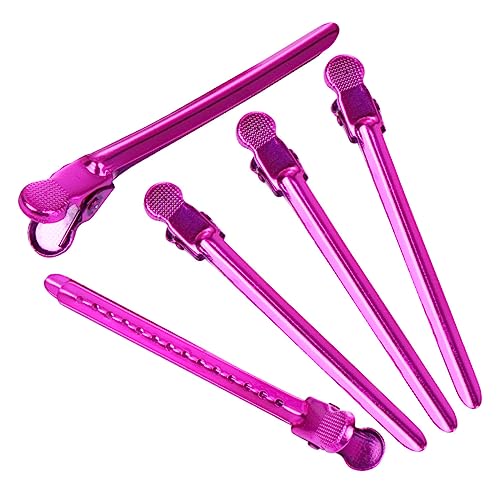 HONITANO 12 Stück Frisierpositionierungsclip Rechnung Haarklammern lockig Clips Stifte groß haarschmuck Silberne Haarspangen für Frauen Haarnadeln für Frauen Rostfreier Stahl Rosig von HONITANO
