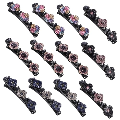 HONITANO 12 Stück Funkelnde Geflochtene Haarspangen mit Kristallsteinen Teiliges Stilvolle Strass Haarclips für Frauen und Mädchen Modische Haarschmuck Accessoires HONITANO 12 Stück Funkelnde Geflochtene Haarspangen mit Kristallsteinen Teiliges Stilvolle Strass Haarclips für Frauen und Mädchen Modische Haarschmuck Accessoires von HONITANO