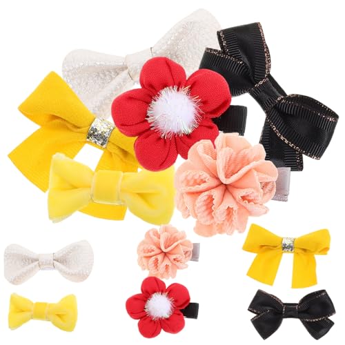 HONITANO 12 Stück Teiliges Haarklammer für Mädchen Niedliche Bunte Haarspangen mit Blumen und Schleifenmotiven Rutschfest und Langlebig Geeignet für Kinderpartys und Tägliches Styling von HONITANO