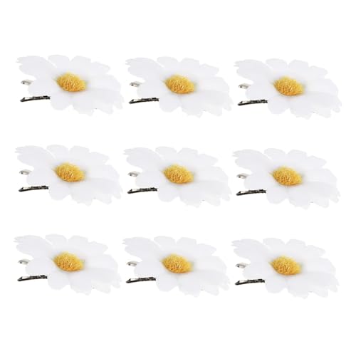 HONITANO 12 Stück Teiliges Mini daisy Haarspangen Weiß Blume Haarklammern für Mädchen Teens Süßer Haarschmuck zum Fixieren und Dekorieren Alltag Shopping Reisen von HONITANO