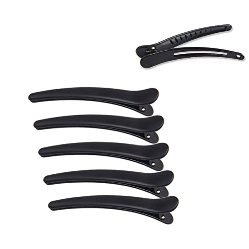 HONITANO 12 Stück Teiliges Schwarze Haarklammern für Damen und Rutschfeste Haarspangen im Beak Design Hochwertige Haarklammern für Friseursalons und Täglichen Gebrauch von HONITANO